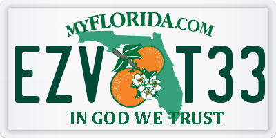 FL license plate EZVT33