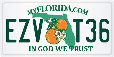 FL license plate EZVT36