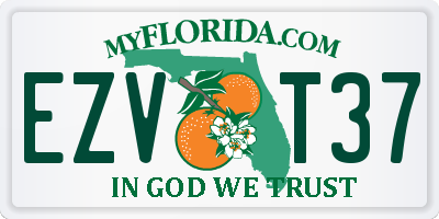 FL license plate EZVT37