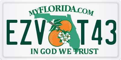 FL license plate EZVT43