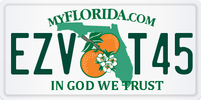 FL license plate EZVT45