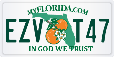 FL license plate EZVT47