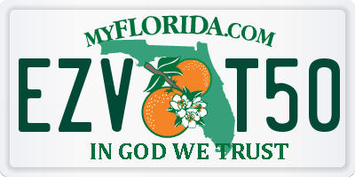 FL license plate EZVT50