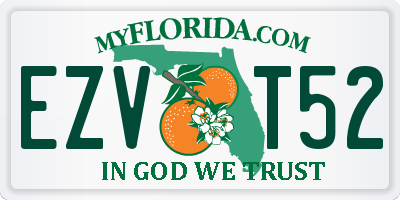 FL license plate EZVT52