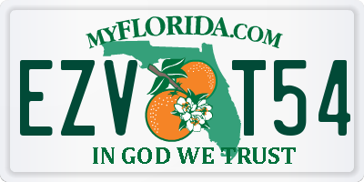 FL license plate EZVT54