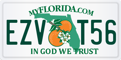 FL license plate EZVT56