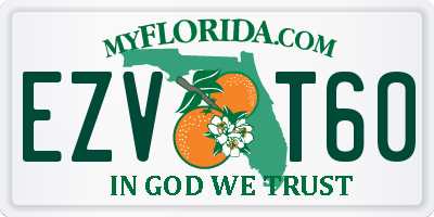 FL license plate EZVT60