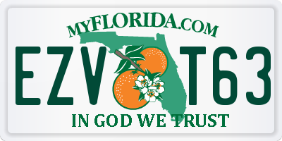 FL license plate EZVT63