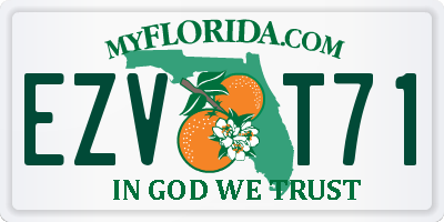FL license plate EZVT71