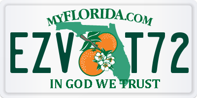 FL license plate EZVT72