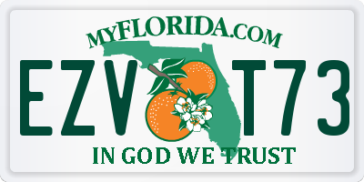 FL license plate EZVT73