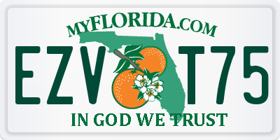 FL license plate EZVT75