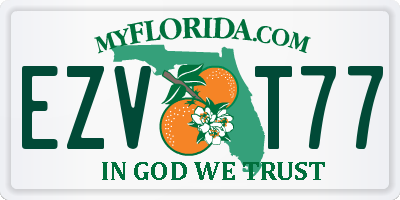 FL license plate EZVT77