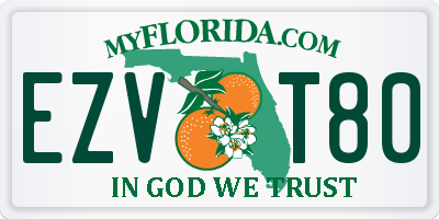 FL license plate EZVT80