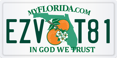 FL license plate EZVT81