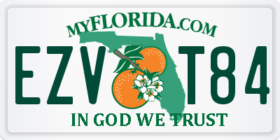 FL license plate EZVT84