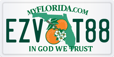 FL license plate EZVT88