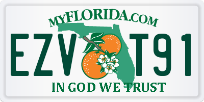 FL license plate EZVT91