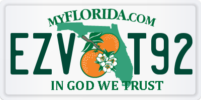 FL license plate EZVT92