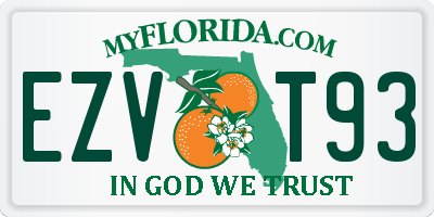 FL license plate EZVT93