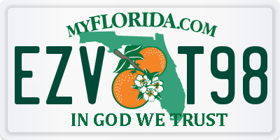 FL license plate EZVT98