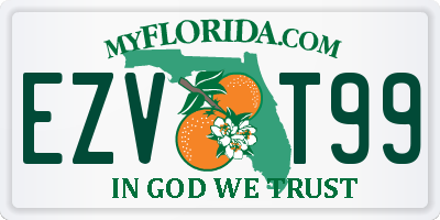 FL license plate EZVT99