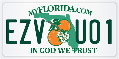 FL license plate EZVU01