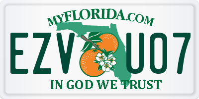 FL license plate EZVU07