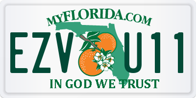 FL license plate EZVU11