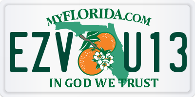 FL license plate EZVU13