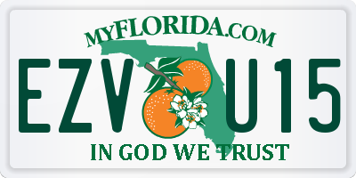 FL license plate EZVU15