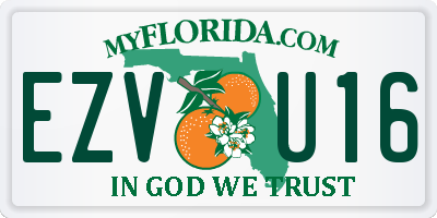 FL license plate EZVU16