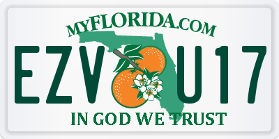 FL license plate EZVU17