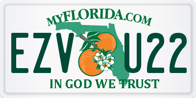 FL license plate EZVU22