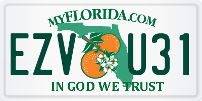 FL license plate EZVU31