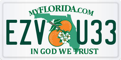 FL license plate EZVU33