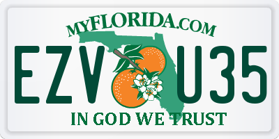 FL license plate EZVU35