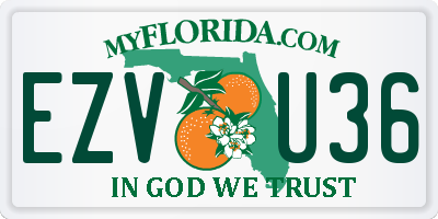 FL license plate EZVU36