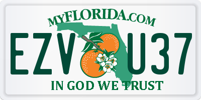 FL license plate EZVU37