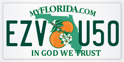 FL license plate EZVU50