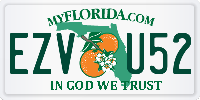 FL license plate EZVU52