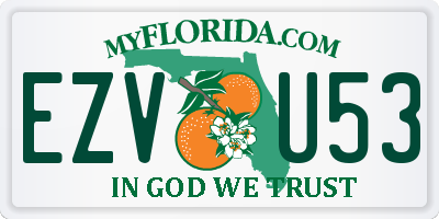 FL license plate EZVU53