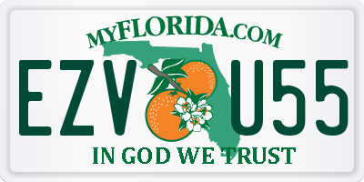 FL license plate EZVU55