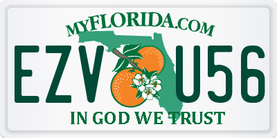 FL license plate EZVU56