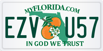 FL license plate EZVU57