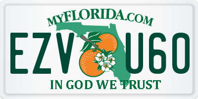 FL license plate EZVU60