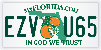 FL license plate EZVU65