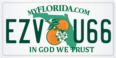 FL license plate EZVU66