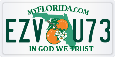 FL license plate EZVU73