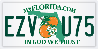 FL license plate EZVU75